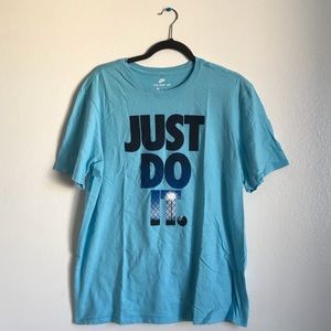 Light Blue NIKE “JUST DO IT” shirt 💙